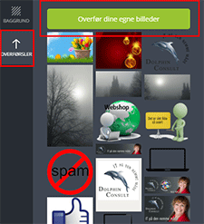Du kan uploade dine egne billeder/grafik i Canva Du kan uploade dine egne billeder/grafik i Canva