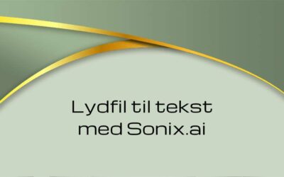 Lydfil til tekst med Sonix