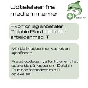 Dolphin Plus medlemmer siger: Hvorfor jeg anbefaler Dolphin Plus til alle, der arbejder med IT