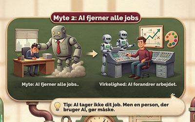 AI myte 2: AI vil tage dit job. Heidi Bille og Dolphin Consult