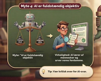 AI myte: AI er fuldstændig objektiv. Heidi Bille og Dolphin Consult.