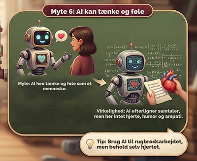 AI myte: AI kan tænke og føle som et menneske. Heidi Bille og Dolphin Consult