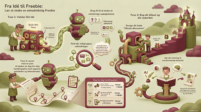 Fra idé til Freebie. Lær at skabe en uimodståelig freebie på workshop hos Dolphin Consult og Heidi Bille