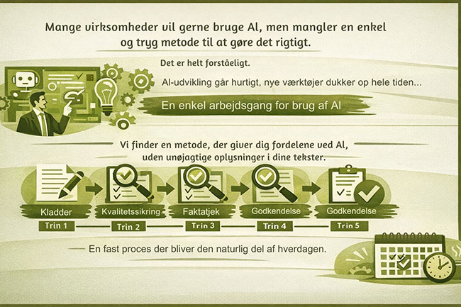 Praktisk arbejdsgang for AI