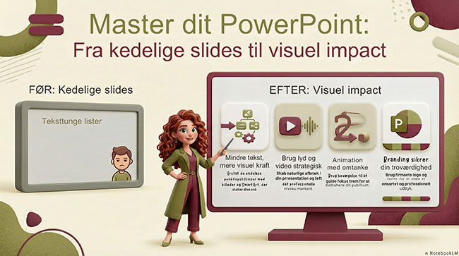 Powerpoint kursus hos Dolphin Consult og Heidi Bille